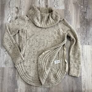 Cynthia Rowley Wool Blend Chunky Knit Sweater Women’s Medium Beige Speckled